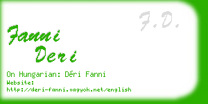 fanni deri business card